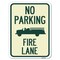 Signmission No Parking Fire Lane W/ Graphic Heavy-Gauge Alum Rust Proof Parking Sign, 18" x 24", A-1824-23624 A-1824-23624 - alternate 1